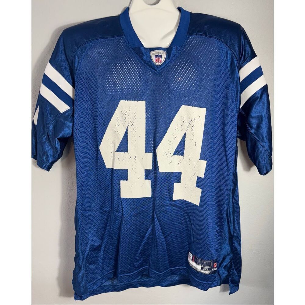 Mens Reebok Indianapolis Colts NFL Blue Dallas Clark #44 Reebok Jersey XL